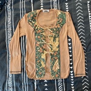 Vintage 70s CONTEMPO Puff Sleeve Long Sleeve